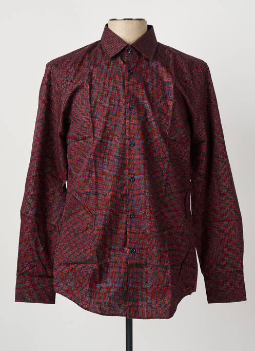 Chemise manches longues marron HUGO BOSS pour homme