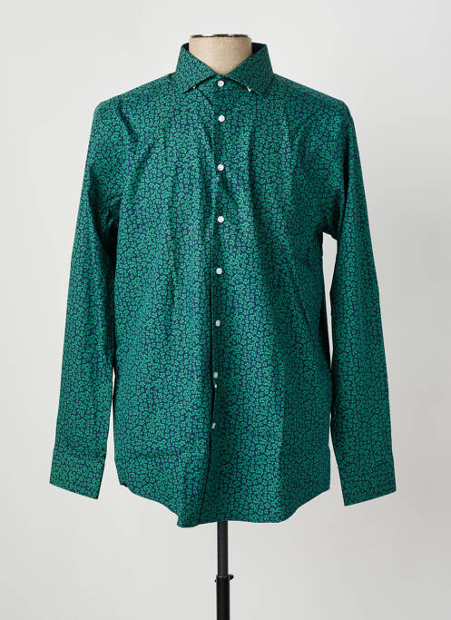 Chemise manches longues vert SEIDEN STICKER pour homme