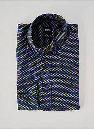 Chemise manches longues imprimé fantaisie bleu HUGO BOSS homme