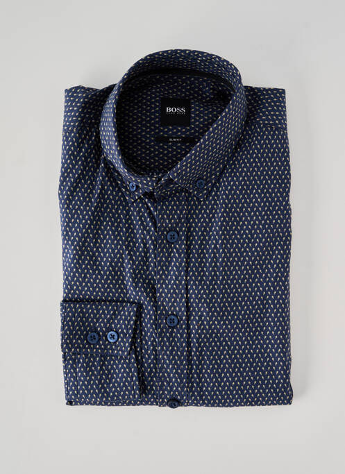 Chemise manches longues bleu HUGO BOSS homme
