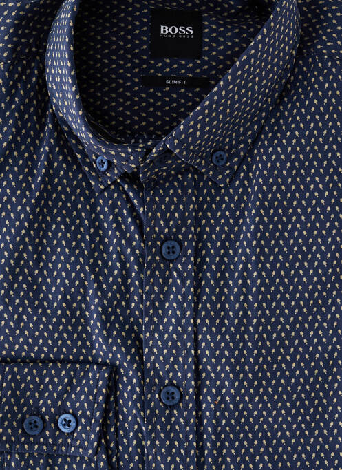 Chemise manches longues bleu HUGO BOSS homme