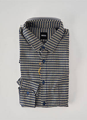 Chemise manches longues imprimé fantaisie bleu HUGO BOSS homme