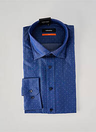 Chemise manches longues tissage popeline bleu SEIDEN STICKER homme