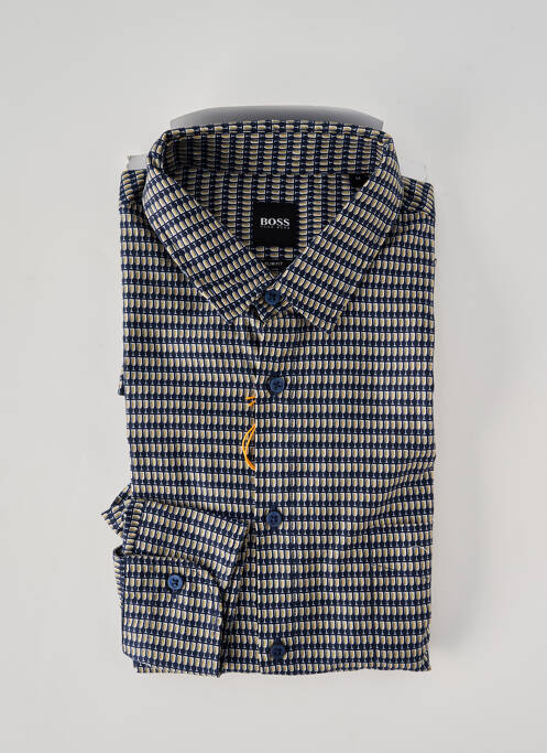 Chemise manches longues imprimé fantaisie bleu HUGO BOSS homme