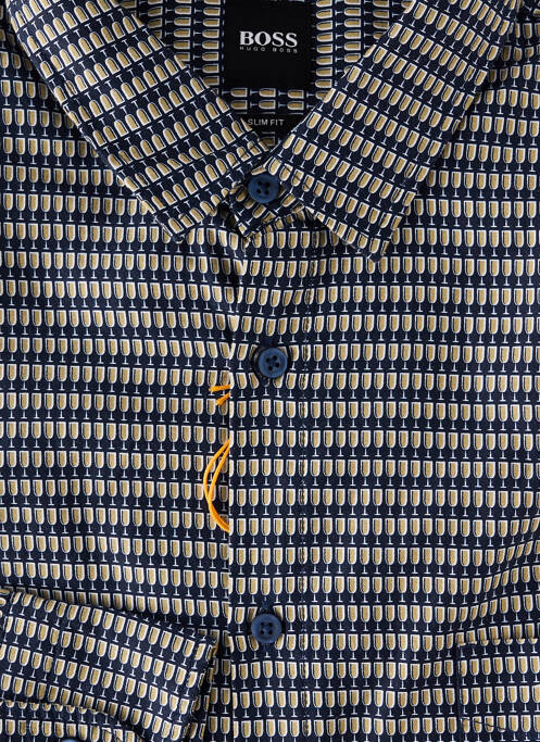 Chemise manches longues bleu HUGO BOSS homme