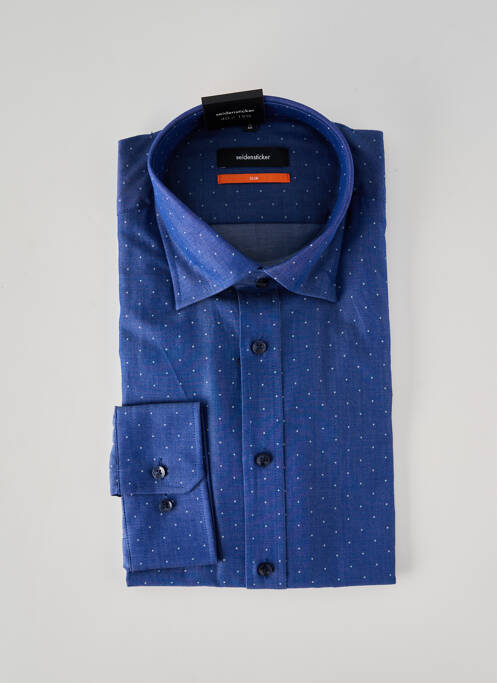 Chemise manches longues bleu SEIDEN STICKER homme