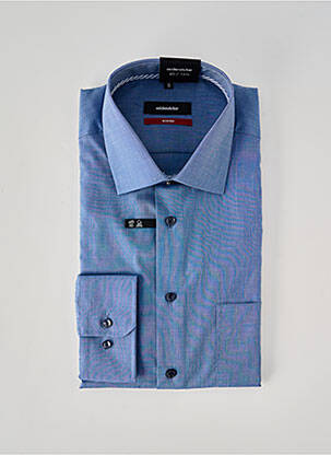 Chemise manches longues coupe cintrée bleu SEIDEN STICKER homme