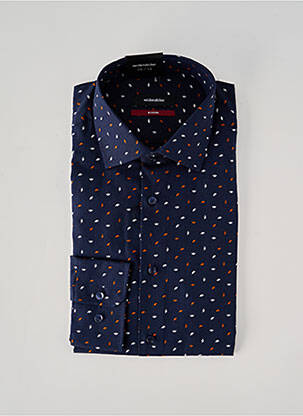 Chemise manches longues imprimé fantaisie bleu SEIDEN STICKER homme