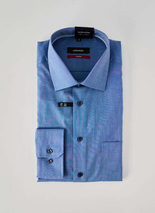 Chemise manches longues bleu SEIDEN STICKER homme