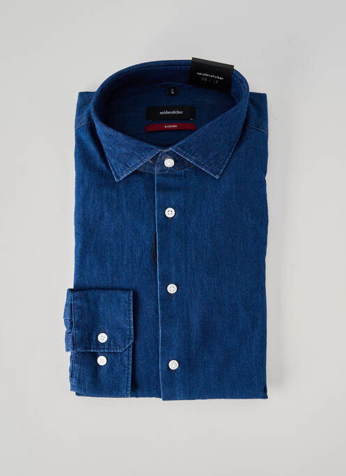 Chemise manches longues bleu SEIDEN STICKER homme