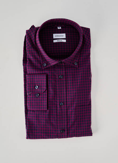 Chemise manches longues violet SEIDEN STICKER homme