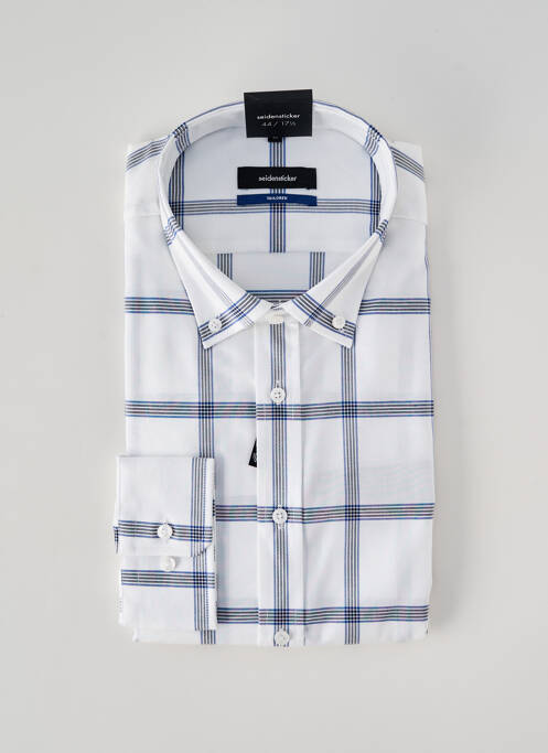 Chemise manches longues blanc SEIDEN STICKER homme