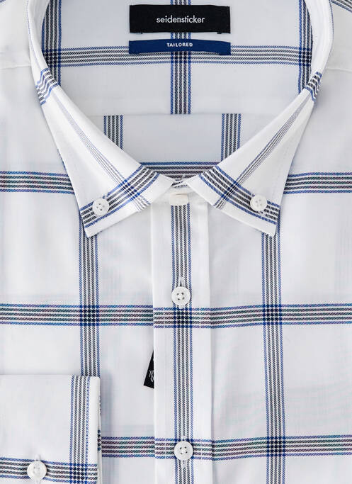 Chemise manches longues blanc SEIDEN STICKER homme