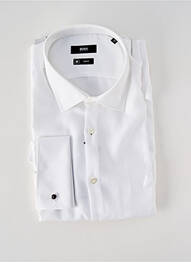Chemise manches longues fermeture boutonnée sur le devant blanc HUGO BOSS homme