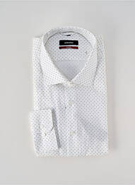 Chemise manches longues coupe cintrée blanc SEIDEN STICKER homme
