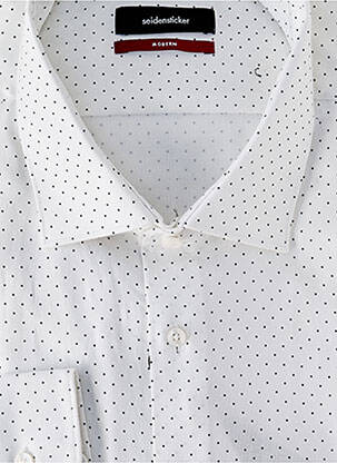 Chemise manches longues coupe cintrée blanc SEIDEN STICKER homme