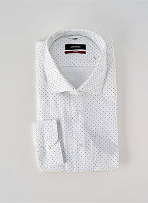 Chemise manches longues blanc SEIDEN STICKER homme
