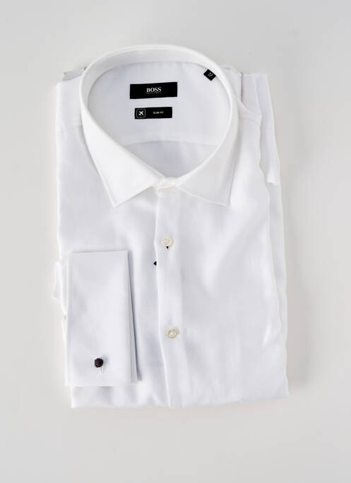Chemise manches longues blanc HUGO BOSS homme