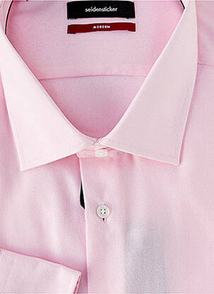 Chemise manches longues coupe cintrée rose SEIDEN STICKER homme