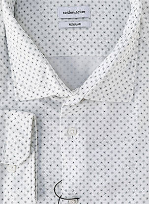 Chemise manches longues imprimé fantaisie blanc SEIDEN STICKER homme