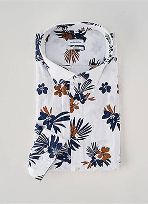 Chemise manches longues imprimé fantaisie blanc SEIDEN STICKER homme