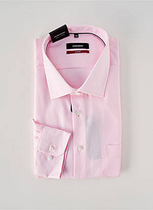 Chemise manches longues rose SEIDEN STICKER homme