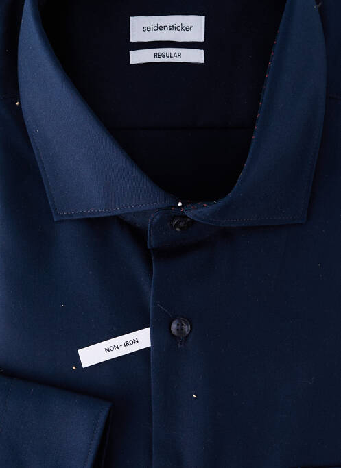 Chemise manches longues coupe droite bleu SEIDEN STICKER homme