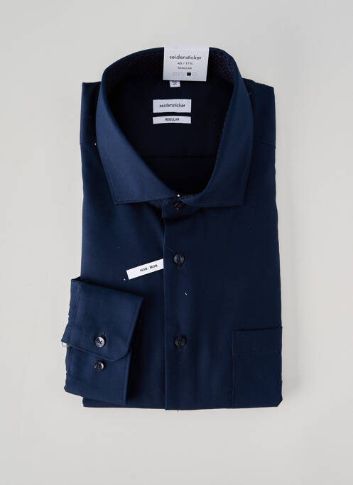 Chemise manches longues bleu SEIDEN STICKER homme