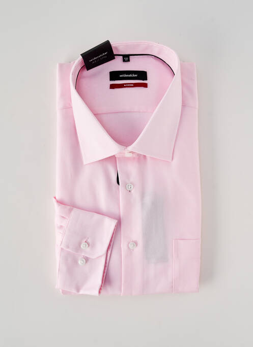 Chemise manches longues rose SEIDEN STICKER homme