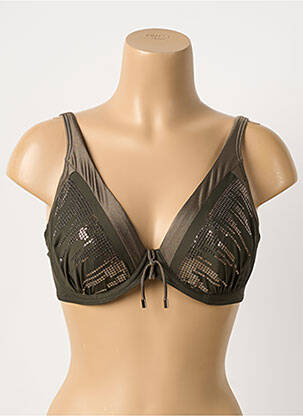 Haut de maillot de bain stretch haut soutien-gorge moulé vert PRIMA DONNA femme