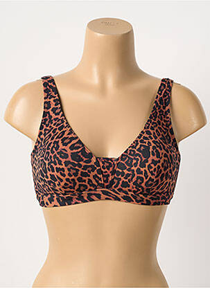 Haut de maillot de bain stretch haut soutien-gorge avec mousse de rembourrage amovible marron PRIMA DONNA femme