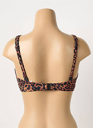 Haut de maillot de bain stretch haut soutien-gorge avec mousse de rembourrage amovible marron PRIMADONNA femme