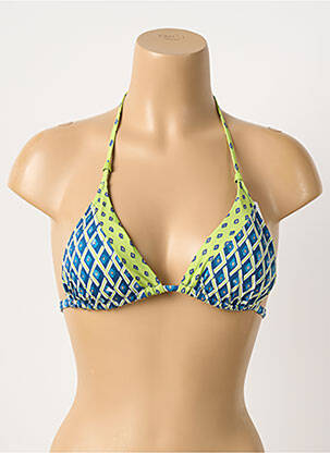 Haut de maillot de bain stretch haut soutien-gorge avec mousse de rembourrage amovible bleu JESSY BEACHWEAR femme