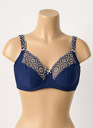 Soutien-gorge effet matière satinée haut soutien-gorge emboitant bleu PRIMA DONNA femme