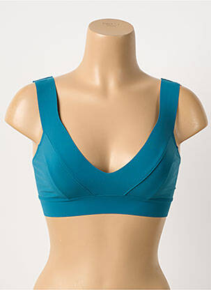 Haut de maillot de bain stretch haut soutien-gorge balconnet bleu PAIN DE SUCRE femme