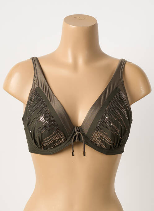 Haut de maillot de bain stretch haut soutien-gorge moulé vert PRIMA DONNA femme