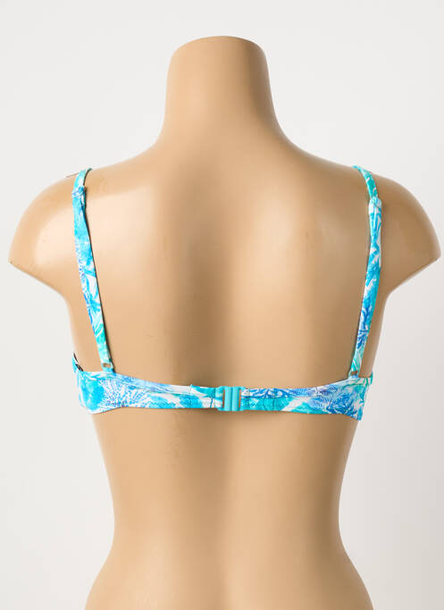 Haut de maillot de bain stretch haut soutien-gorge moulé bleu JESSY BEACHWEAR femme