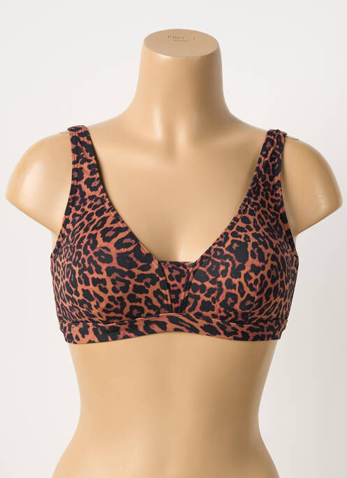 Haut de maillot de bain stretch haut soutien-gorge avec mousse de rembourrage amovible marron PRIMA DONNA femme