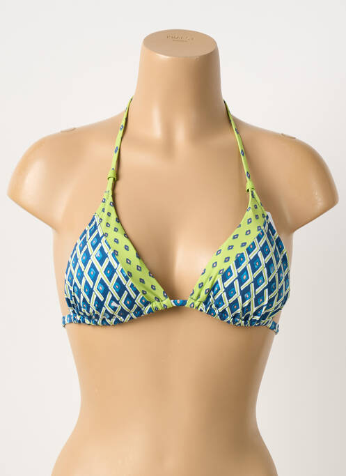 Haut de maillot de bain stretch haut soutien-gorge avec mousse de rembourrage amovible bleu JESSY BEACHWEAR femme