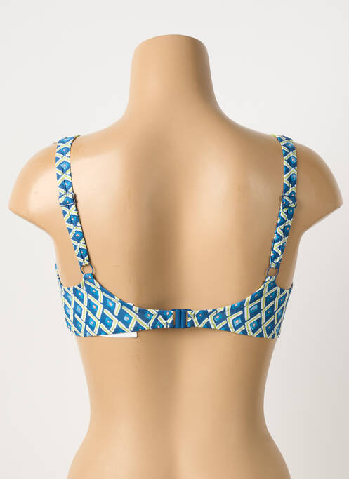 Haut de maillot de bain stretch haut soutien-gorge moulé bleu JESSY BEACHWEAR femme
