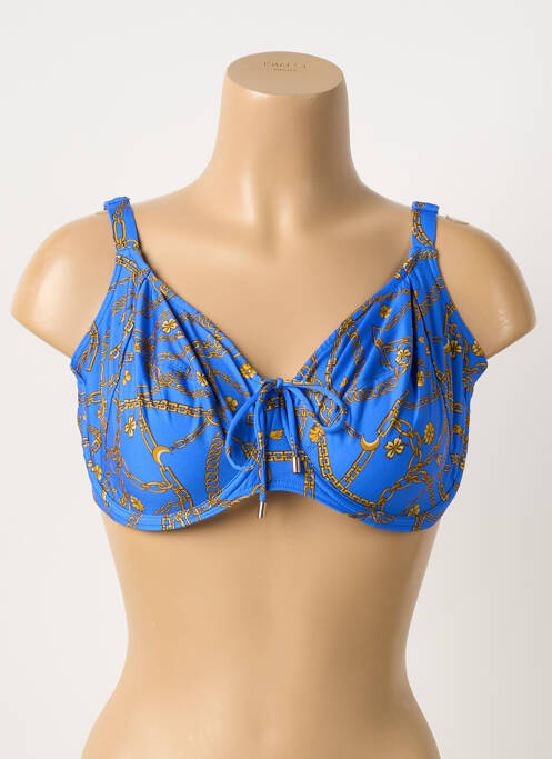 Haut de maillot de bain stretch haut soutien-gorge balconnet bleu PRIMA DONNA femme