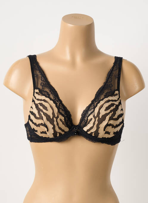 Soutien-gorge effet matière satinée haut soutien-gorge emboitant noir AMBRA femme