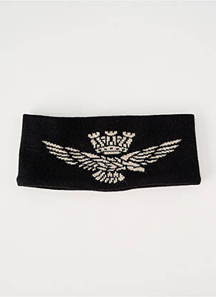 Bonnet imprimé fantaisie noir AERONAUTICA unisexe