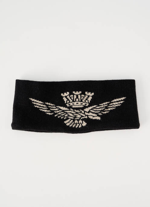 Bonnet imprimé fantaisie noir AERONAUTICA unisexe