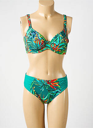 Maillot de bain 2 pièces vert ROSE POMME femme