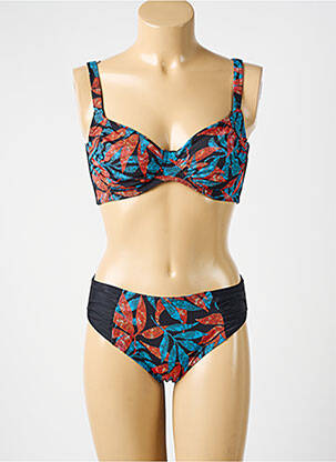 Maillot de bain 2 pièces stretch haut soutien-gorge emboitant noir ROSE POMME femme