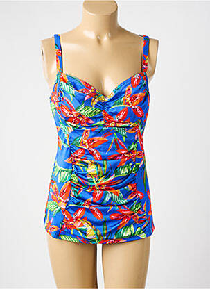 Haut de maillot de bain stretch haut soutien-gorge emboitant bleu PRIMADONNA femme