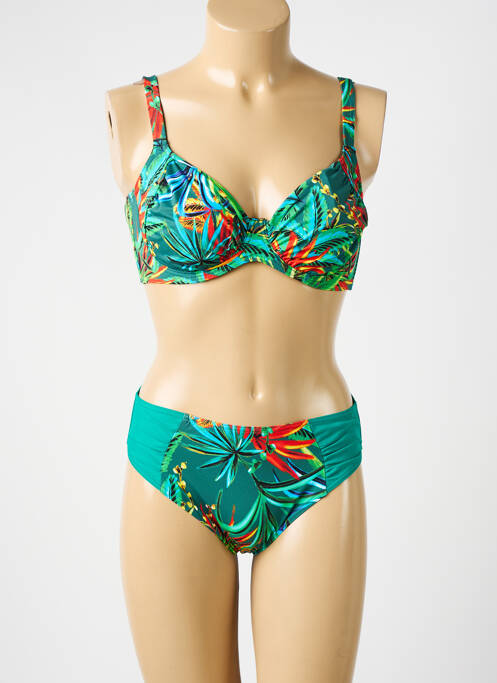 Maillot de bain 2 pièces vert ROSE POMME femme