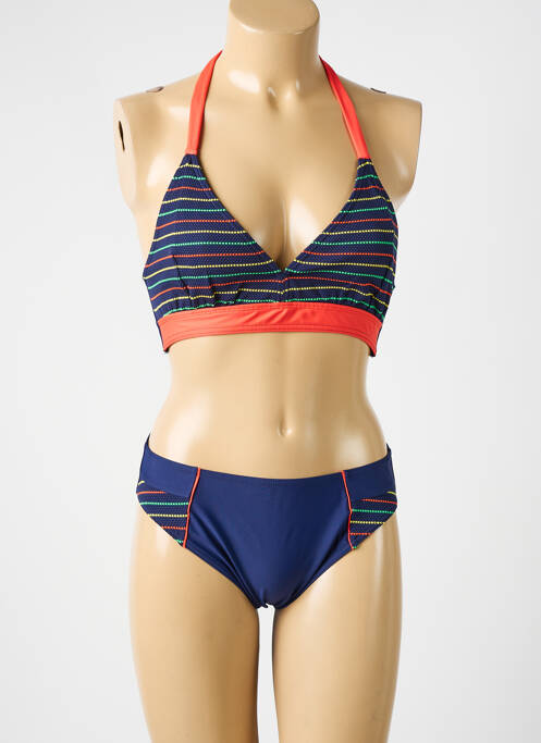 Maillot de bain 2 pièces stretch haut soutien-gorge balconnet bleu ROSE POMME femme
