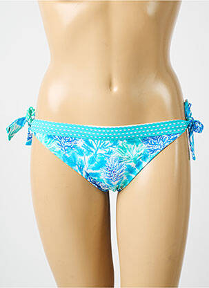 Bas de maillot de bain imprimé fantaisie bikini bleu JESSY BEACHWEAR femme